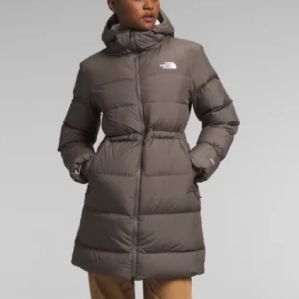 The North Face Women's Hooded Long Puffer Coat - Falcon Brown 2x